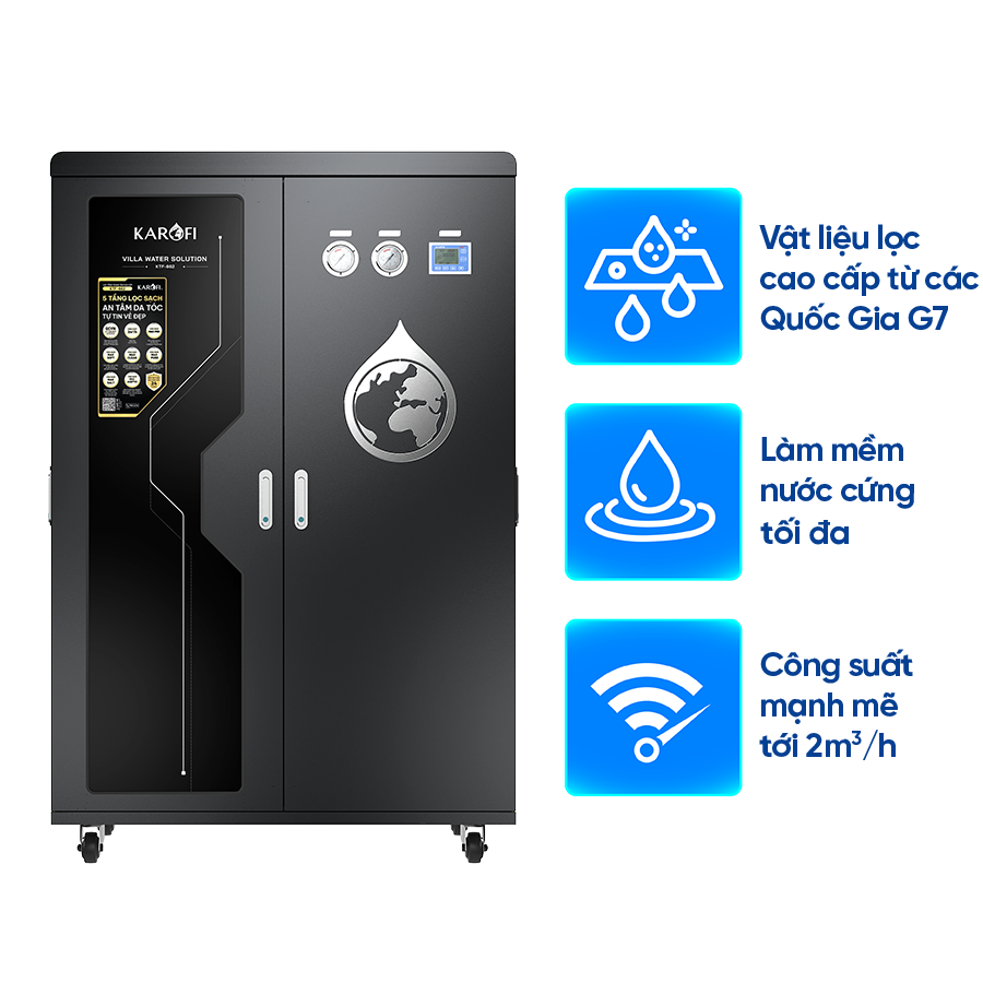 Hệ thống lọc tổng đầu nguồn KORI WATER lắp đặt cho biệt thự